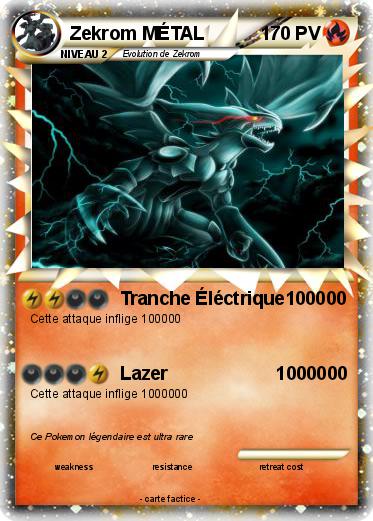 Pokemon Zekrom MÉTAL