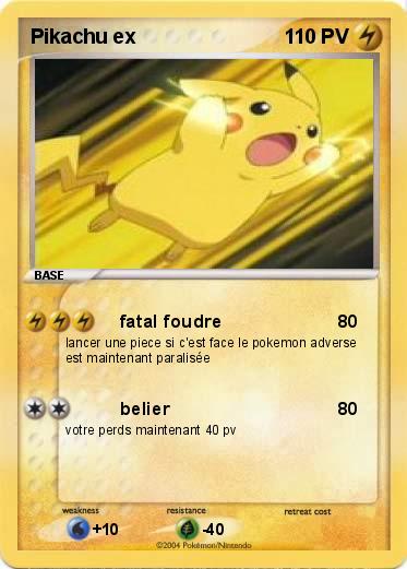 Pokemon Pikachu ex
