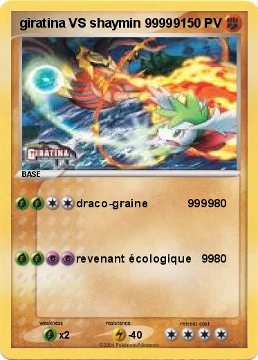 Pokemon giratina VS shaymin 99999