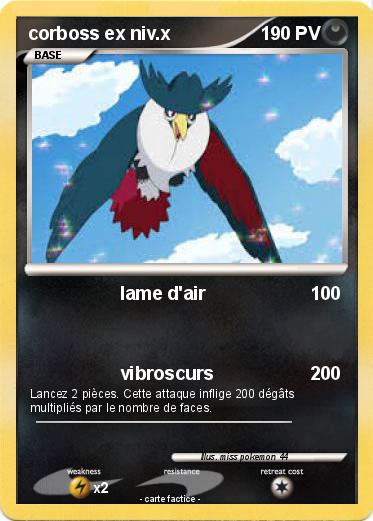 Pokemon corboss ex niv.x