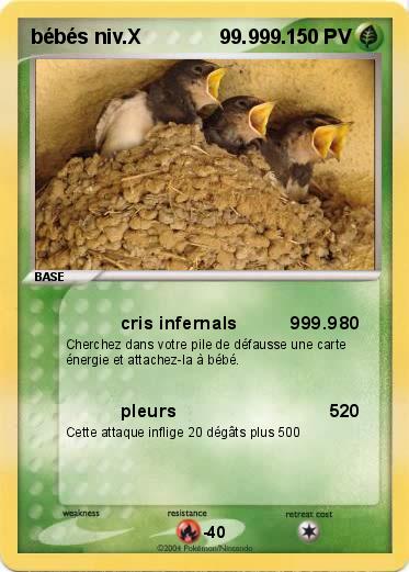 Pokemon bébés niv.X              99.999.