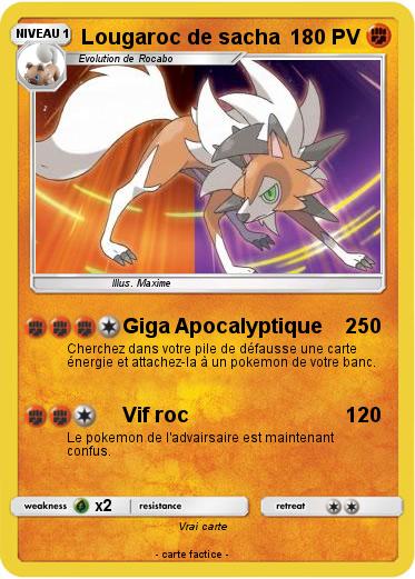 Pokemon Lougaroc de sacha
