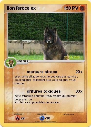 Pokemon lion feroce ex