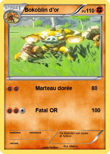 Pokemon Bokoblin d'or