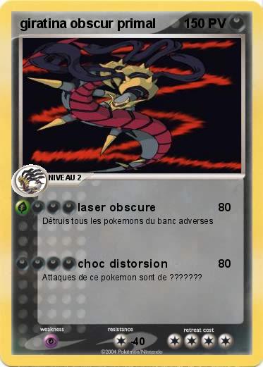 Pokemon giratina obscur primal