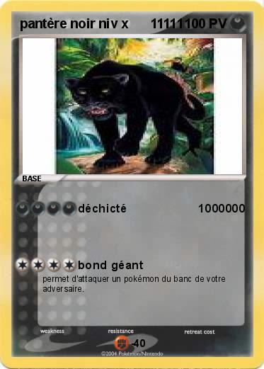 Pokemon pantère noir niv x      11111        