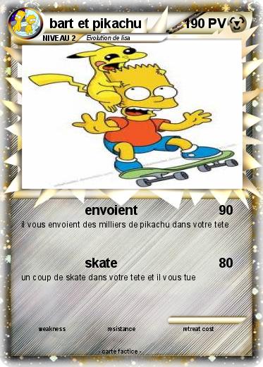Pokemon bart et pikachu