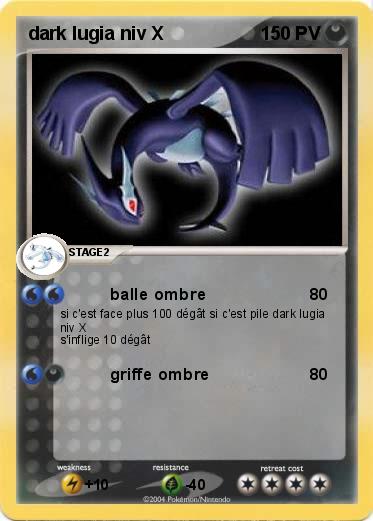 Pokemon dark lugia niv X