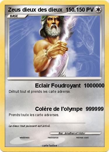 Pokemon Zeus dieux des dieux  150.