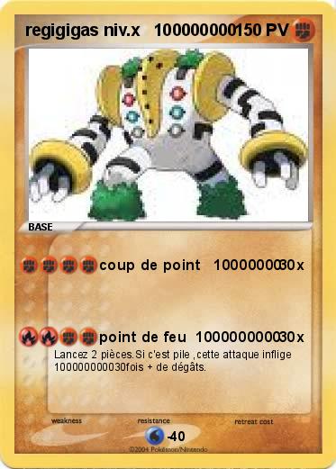 Pokemon regigigas niv.x   100000000