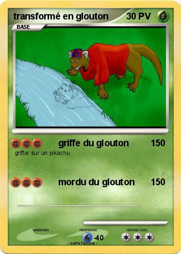 Pokemon transformé en glouton