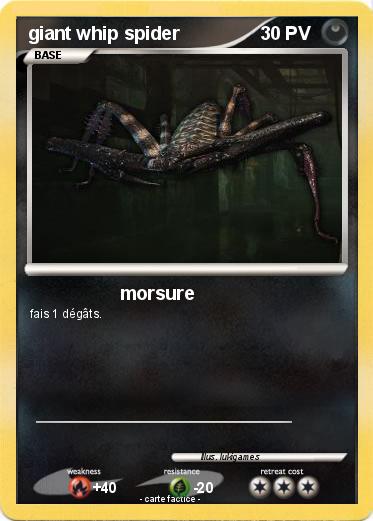 Pokemon giant whip spider
