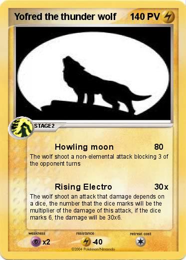 Pokemon Yofred the thunder wolf