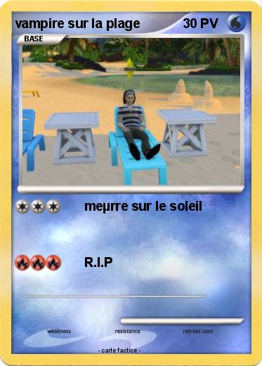 Pokemon vampire sur la plage