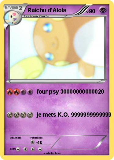 Pokemon Raichu d'Alola