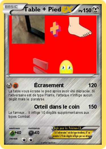 Pokemon Table + Pied