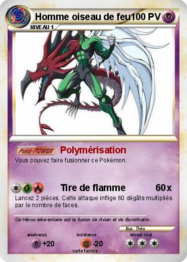 Pokemon Homme oiseau de feu