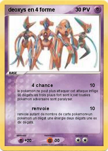 Pokemon deoxys en 4 forme