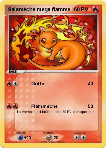 Pokemon Salamèche mega flamme