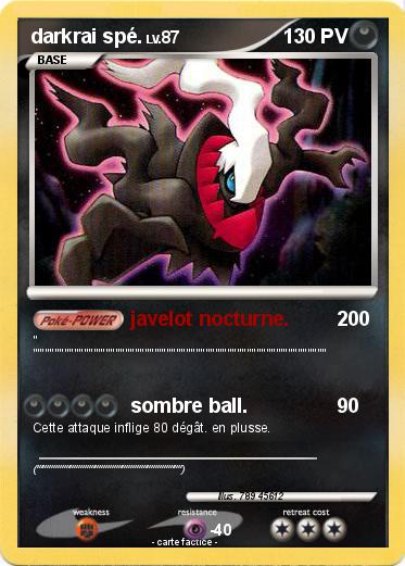Pokemon darkrai spé.