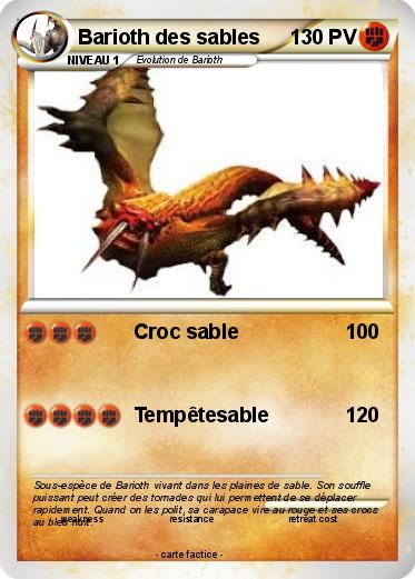 Pokemon Barioth des sables