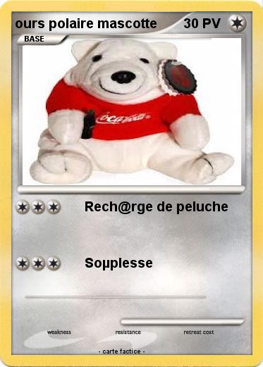 Pokemon ours polaire mascotte