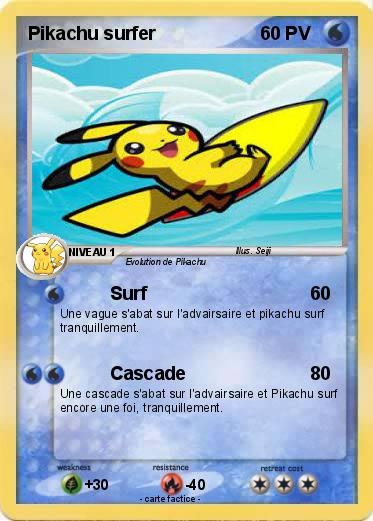 Pokemon Pikachu surfer