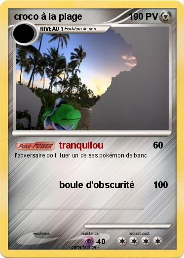 Pokemon croco à la plage