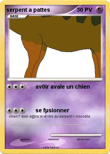 Pokemon serpent a pattes