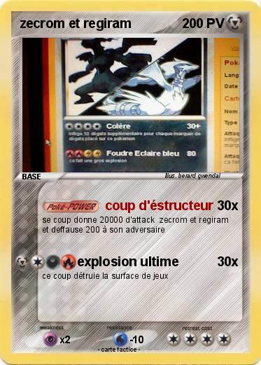 Pokemon zecrom et regiram