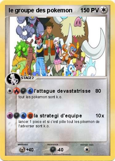 Pokemon le groupe des pokemon