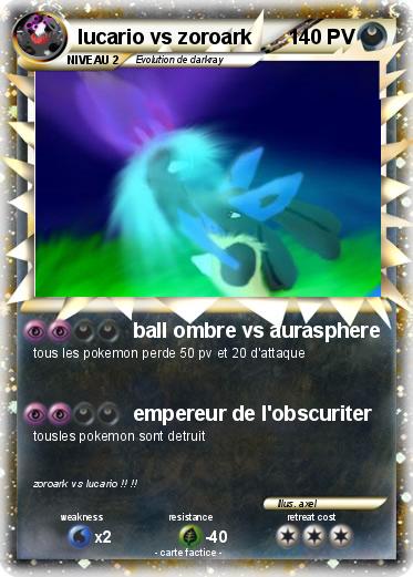 Pokemon lucario vs zoroark
