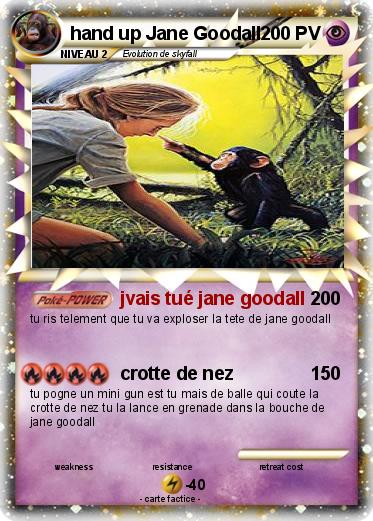 Pokemon hand up Jane Goodall