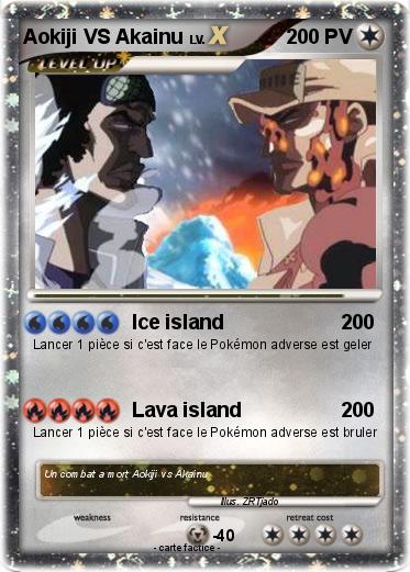 Pokemon Aokiji VS Akainu