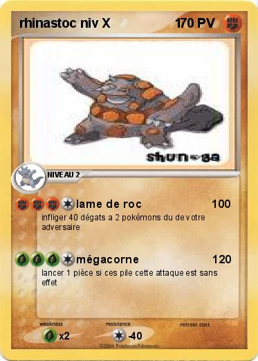 Pokemon rhinastoc niv X                  1