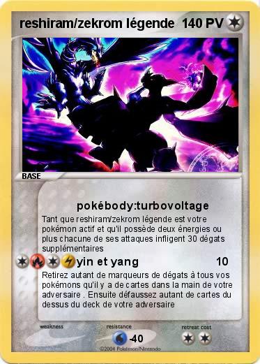 Pokemon reshiram/zekrom légende