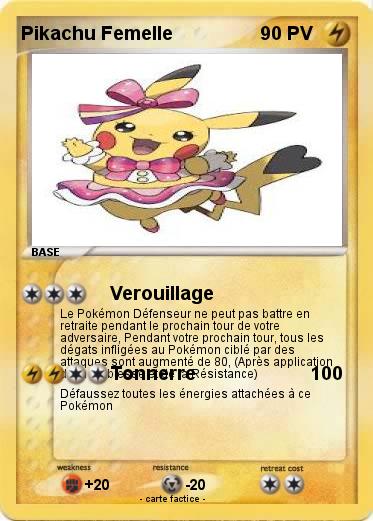 Pokemon Pikachu Femelle
