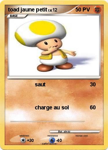 Pokemon toad jaune petit