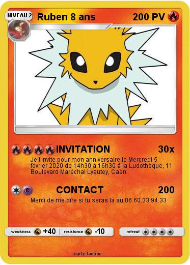 Pokemon Ruben 8 ans