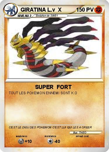 Pokemon GIRATINA L.v  X