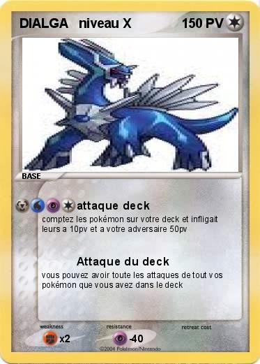 Pokemon DIALGA   niveau X 