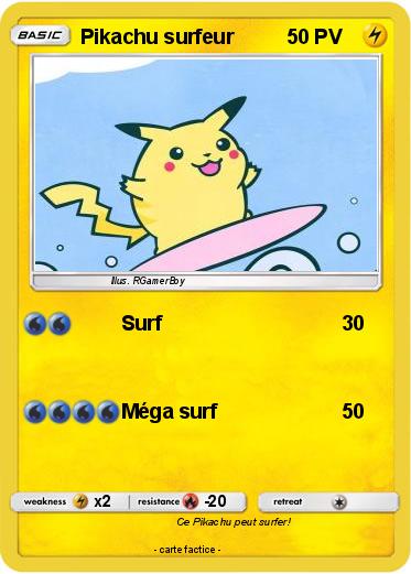 Pokemon Pikachu surfeur