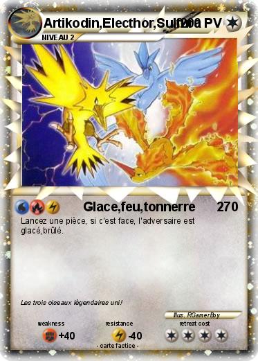 Pokemon Artikodin,Electhor,Sulfura