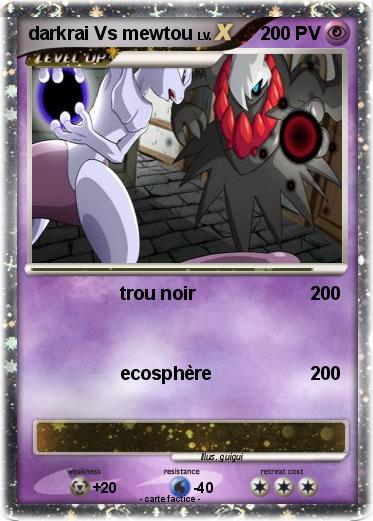 Pokemon darkrai Vs mewtou
