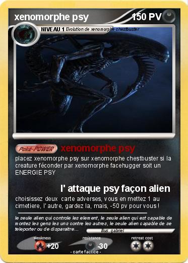 Pokemon xenomorphe psy