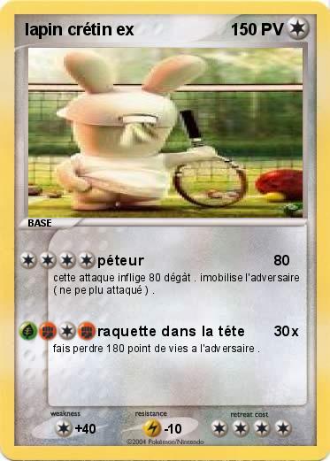 Pokemon lapin crétin ex 