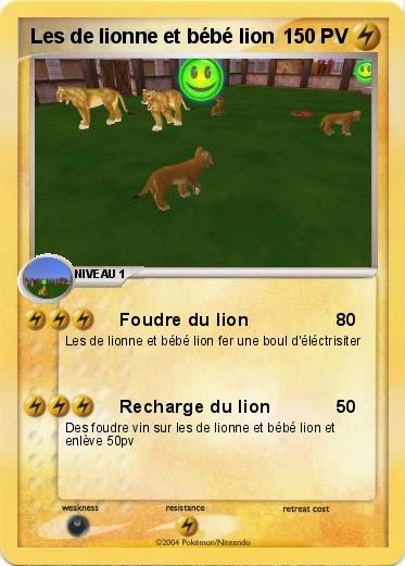 Pokemon Les de lionne et bébé lion