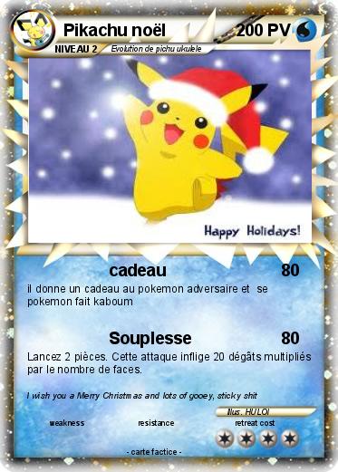 Pokemon Pikachu noël
