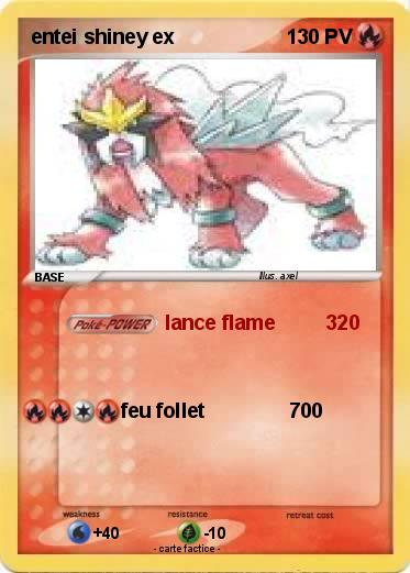 Pokemon entei shiney ex