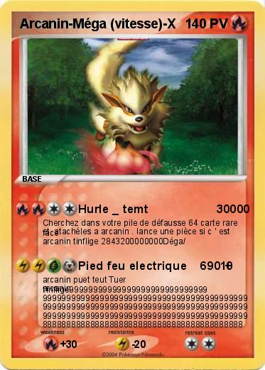 Pokemon Arcanin-Méga (vitesse)-X